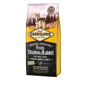 Carnilove Fresh Chicken & Rabbit Adult 1.5kg Dry Dog Food Carnilove 