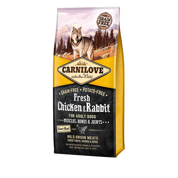 Carnilove Fresh Chicken & Rabbit Adult 1.5kg Dry Dog Food Carnilove 