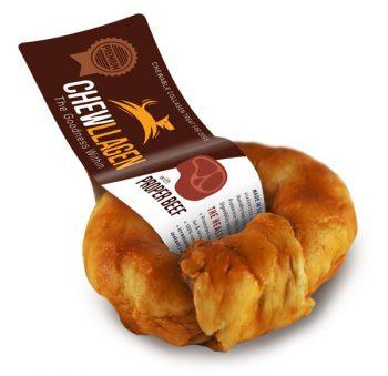 Chewllagen Beef Small Donut 3.5" Dog Treats Chewllagen 