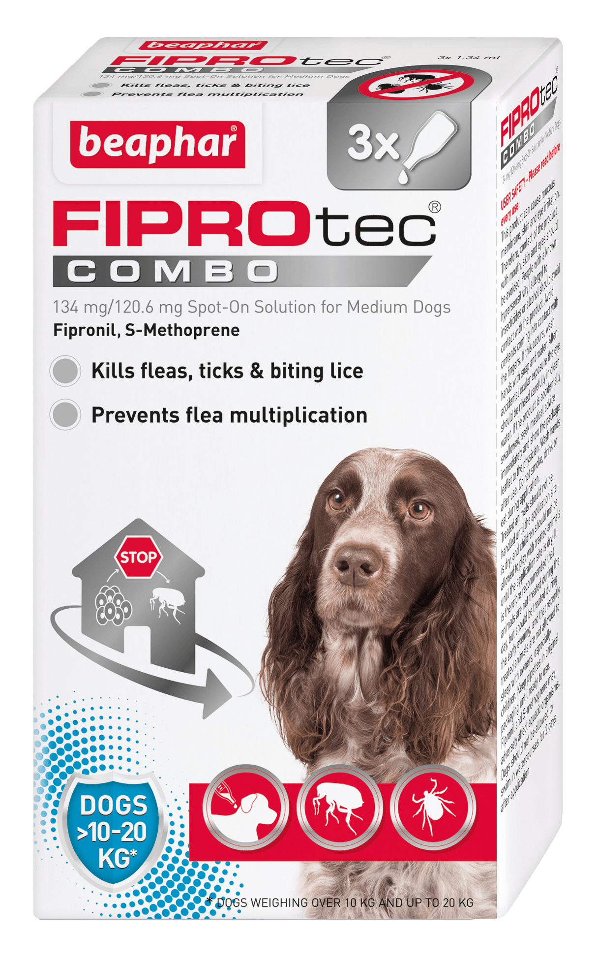 Beaphar Fiprotec Combo Med Dog x3 Pipett Dog Treatments Beaphar 