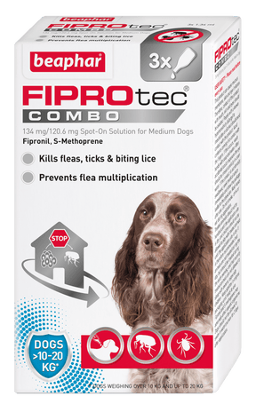 Beaphar Fiprotec Combo Med Dog x3 Pipett Dog Treatments Beaphar 