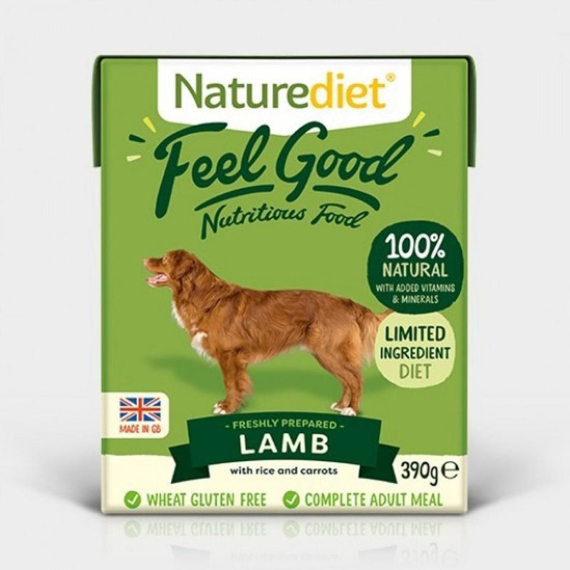 NatureDiet FeelGood Lamb 390g Wet Dog Food Naturediet 