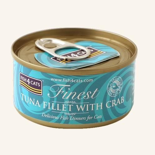 Fish 4 Cats Tuna Fillet / Crab 70g Wet Cat Food Fish 4 Cats 