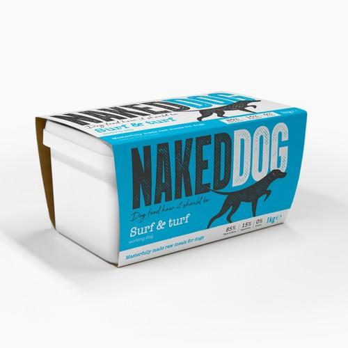 Naked Dog Working Surf & Turf 1kg Raw Dog Food Naked Dog 