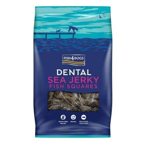 Fish 4 Dogs Dental Sea Jerky Fish Squares 150g Dog Treats Fish 4 Dogs 