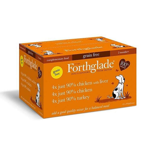 Forthglade Just GF Poultry Mix 12pk Wet Dog Food Forthglade 