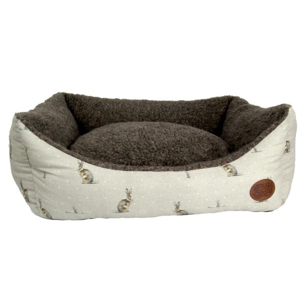 Snug & Cosy Hare Print Dog Bed 36" Dog Beds Snug & Cosy 