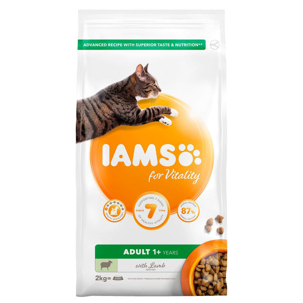 Iams Cat Adult Vit Lamb 2kg Dry Cat Food Iams 