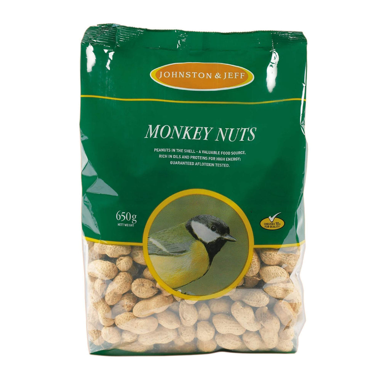 JJ Monkey Nuts in Shell 650g Bird Treats Johnston & Jeff 