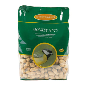 JJ Monkey Nuts in Shell 650g Bird Treats Johnston & Jeff 