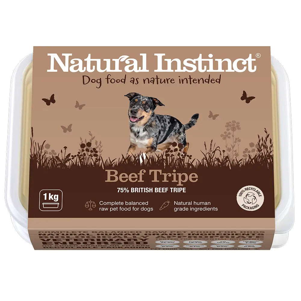 Natural Instinct Beef Tripe 1kg Raw Dog Food Natural Instinct 