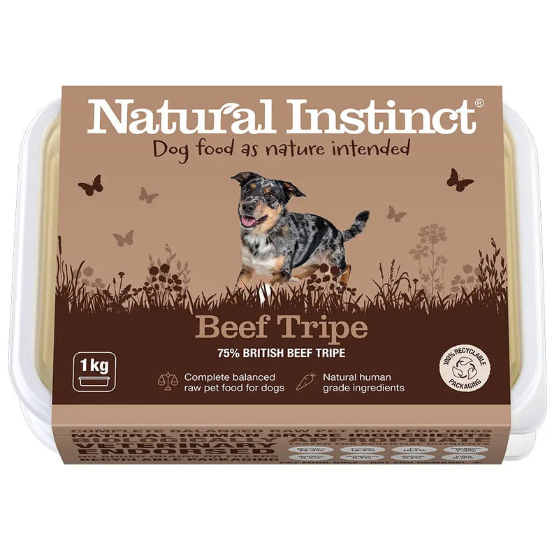 Natural Instinct Beef Tripe 1kg Raw Dog Food Natural Instinct 