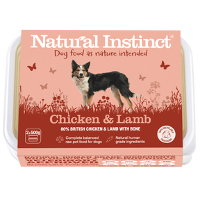 NI Chicken/Lamb 2x500G Raw Dog Food Natural Instinct 