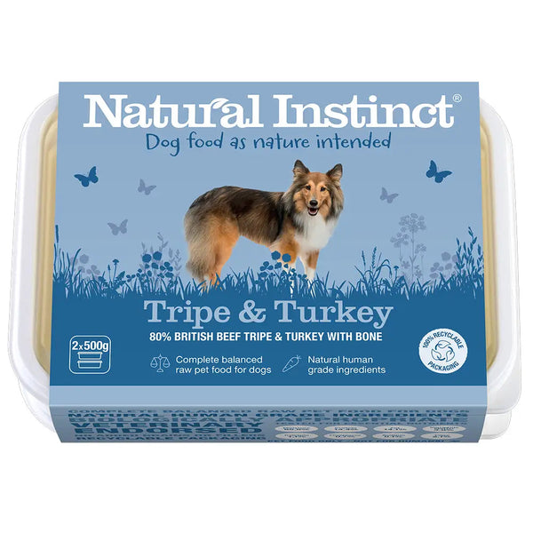 Natural Instinct Tripe & Turkey 2x500G Raw Dog Food Natural Instinct 