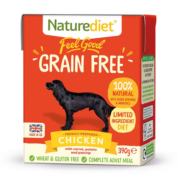 NatureDiet GrainFree Chicken 390g Wet Dog Food Naturediet 