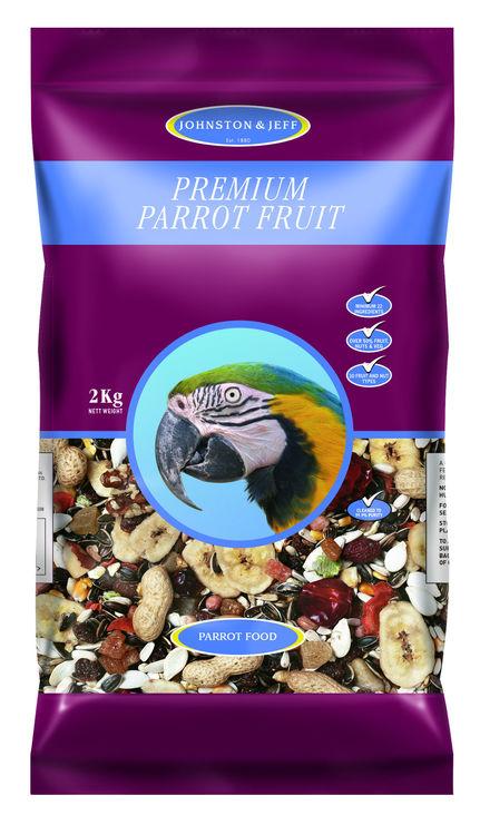 JJ Premium Parrot Fruit Mix 2kg Indoor Food Johnston & Jeff 