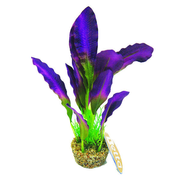 Betta 8" Purple Silk Plant With Base Fish Ornaments Betta 