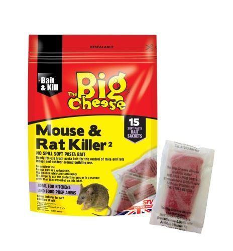 BC Mouse & Rat Killer Pasta Bait Sachet Pest Control The Big Cheese 