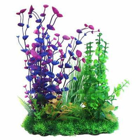 Betta 13 Inch Purple & Green Plastic Pla Plastic Plants Betta 