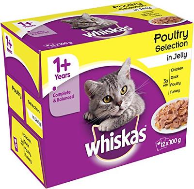 Whiskas 12pk Jelly Poultry Wet Cat Food Whiskas 