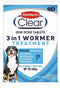 BM Clear 3in1 Wormer for Dogs 4Tabs Dog Treatments Bob Martin 