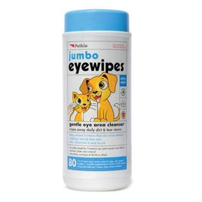Petkin Jumbo Eye Wipes 80pk Dog Grooming Petkin 