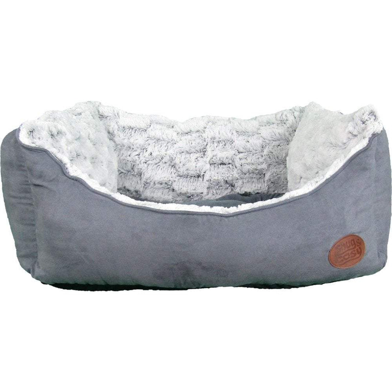 36" Novara Grey Rectangle Bed Dog Beds Snug & Cosy 
