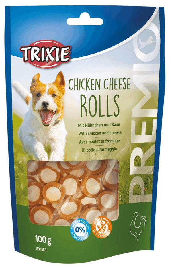 Trixie Premio Chicken Cheese Rolls 100g Dog Treats Trixie 