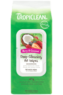 Tropiclean Berry & Coconut Deep Cleaning Wipes Dog Treatments TropiClean 