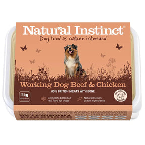 Natural Instinct Working Dog Beef & Chicken 1kg Raw Dog Food Natural Instinct 