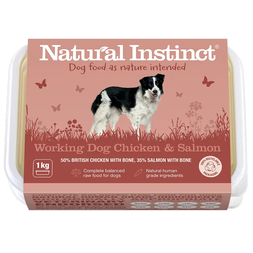 Natural Instinct Working Dog Salmon 1kg Raw Dog Food Natural Instinct 