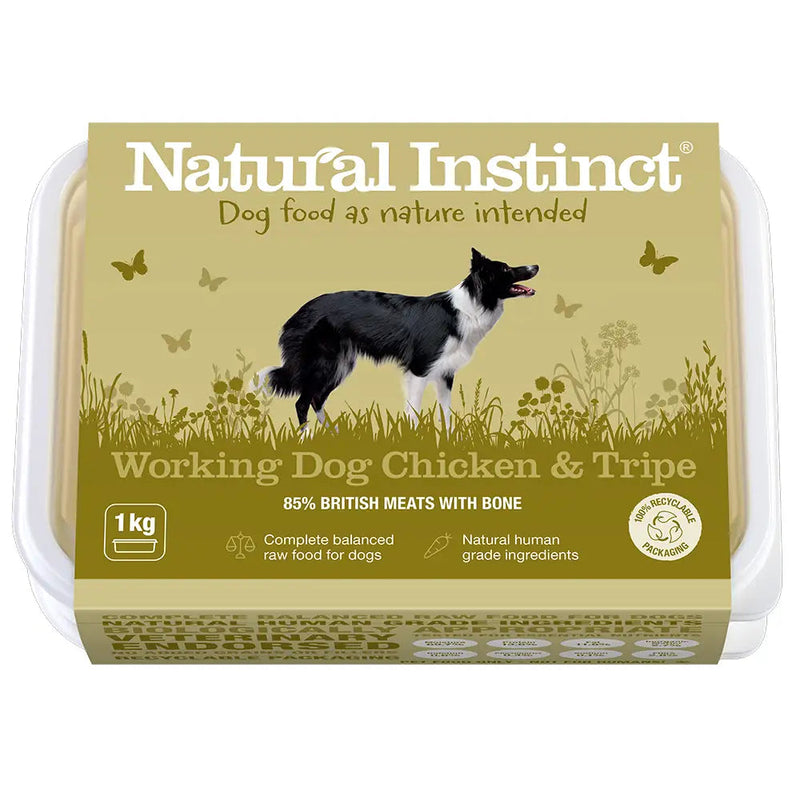 Natural Instinct Working Chicken & Tripe 1kg Raw Dog Food Natural Instinct 