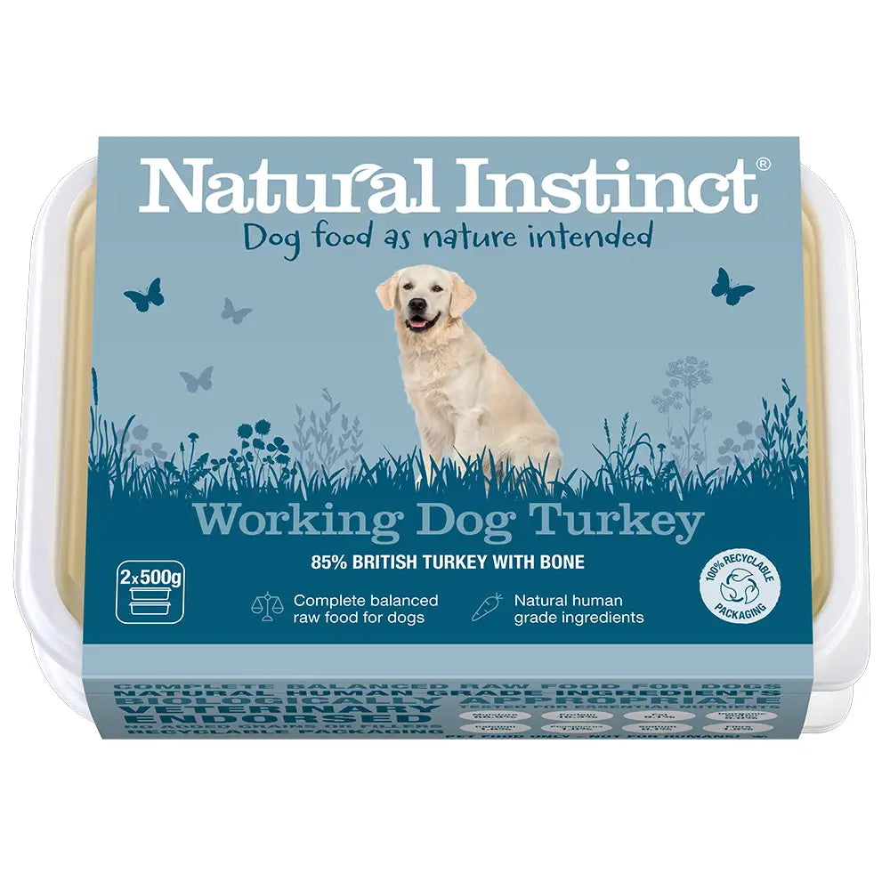 Natural Instinct Working Turkey 2x500G Raw Dog Food Natural Instinct 